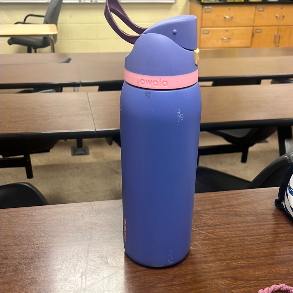 Limited Edition Owala 40 oz Purple Water Bottle with Pink Accent